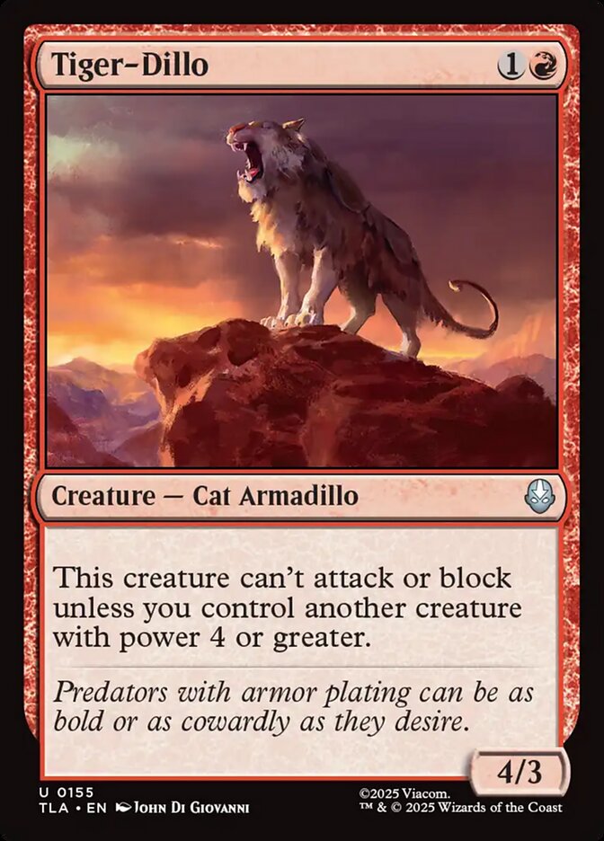 Tiger-Dillo card front