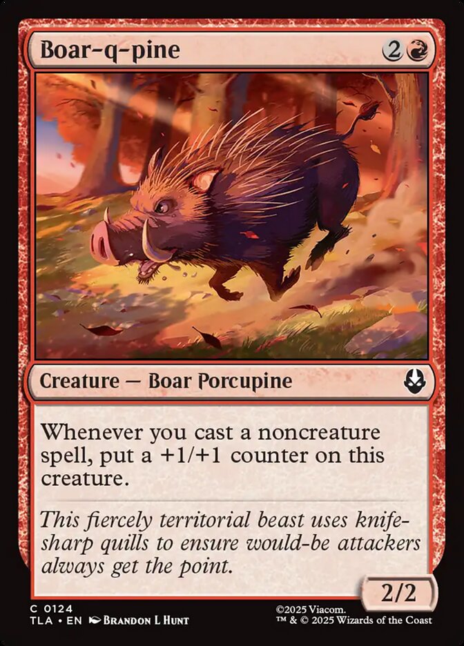 Boar-q-pine card front