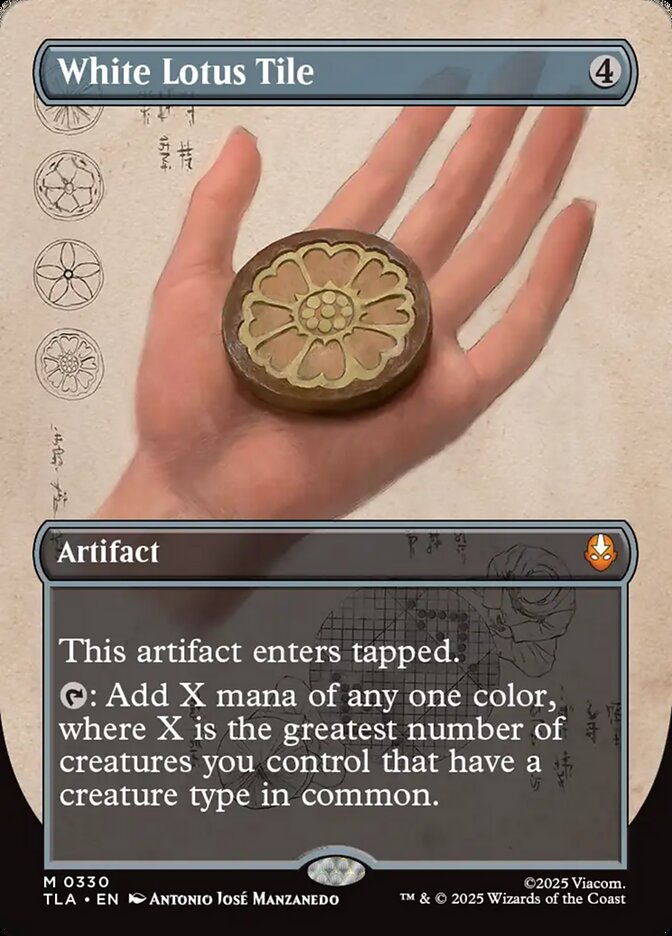 White Lotus Tile card front