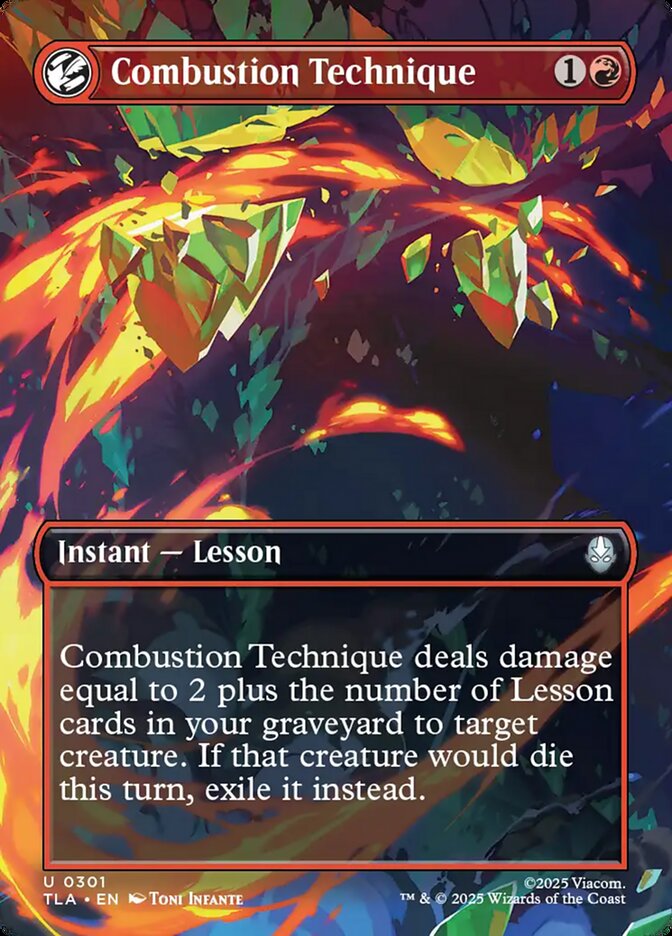Combustion Technique card front
