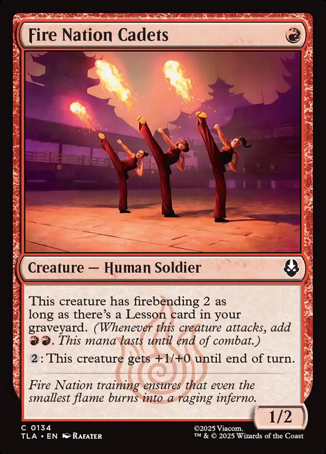 Fire Nation Cadets card front