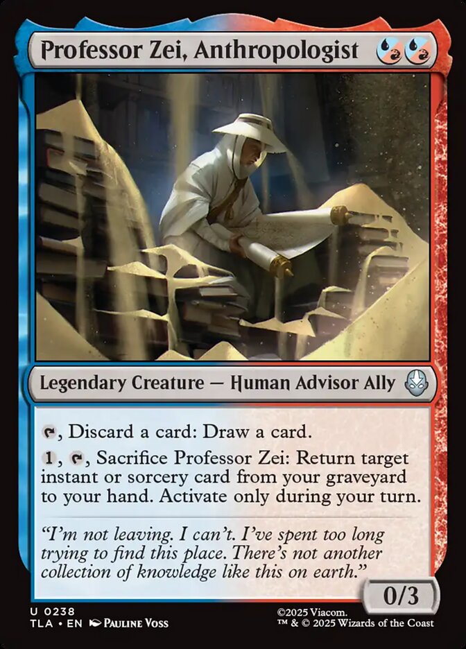 Professor Zei, Anthropologist card front