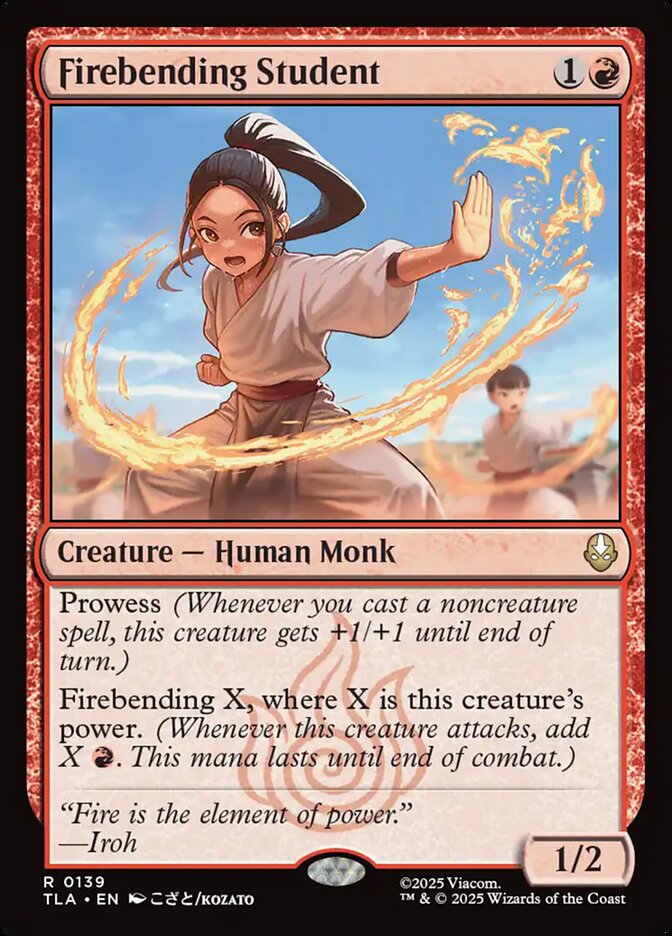 Firebending Student card front