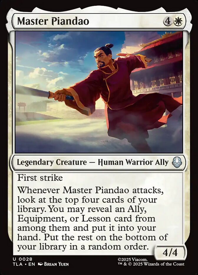 Master Piandao card front