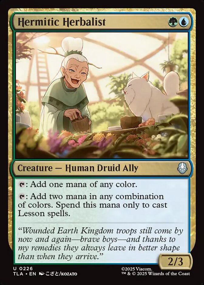 Hermitic Herbalist card front