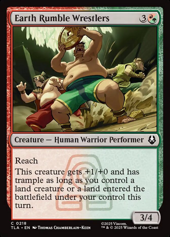 Earth Rumble Wrestlers card front