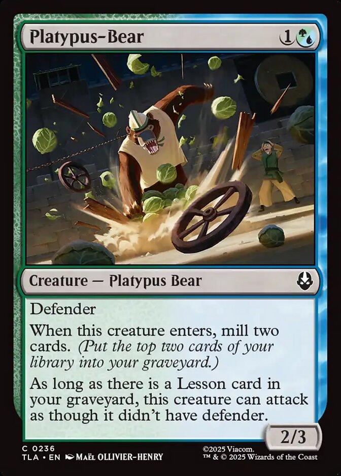 Platypus-Bear card front