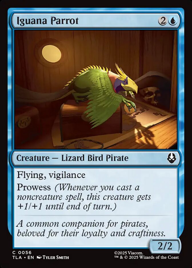 Iguana Parrot card front