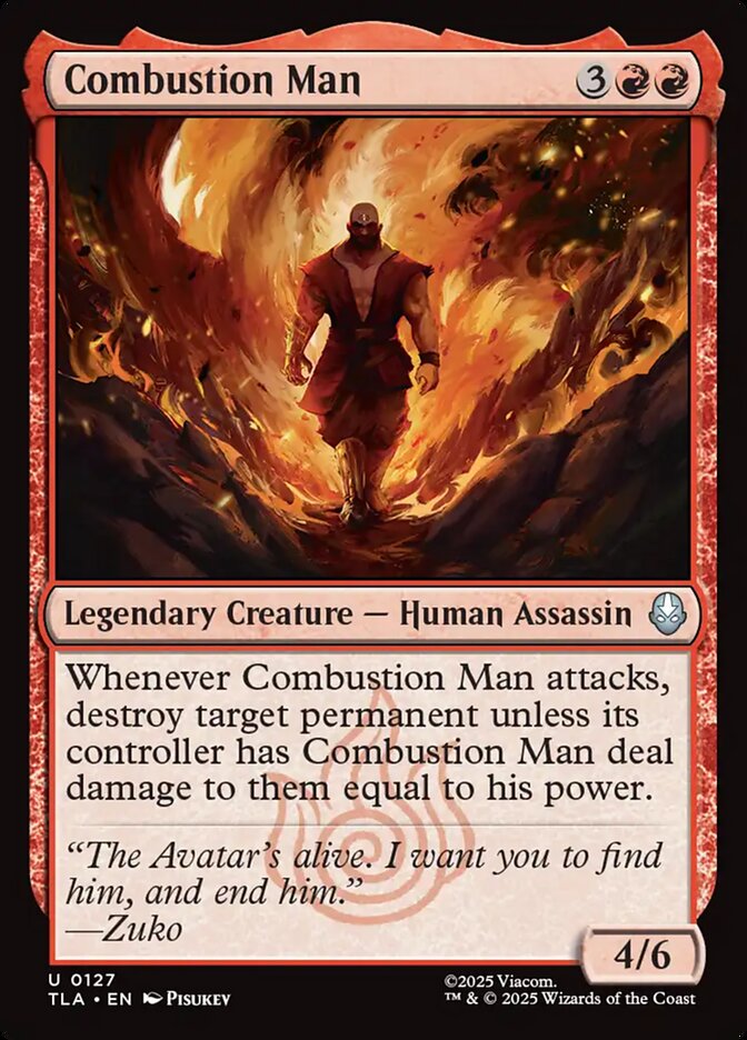 Combustion Man card front