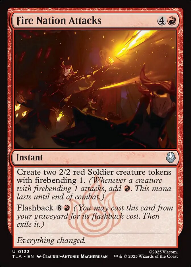 Fire Nation Attacks card front