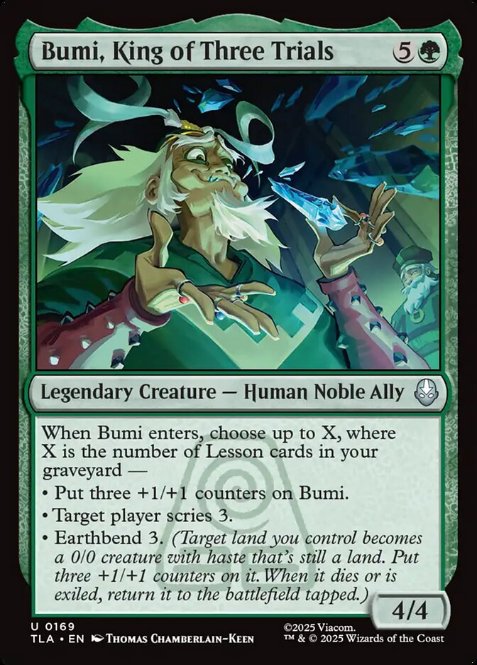 Bumi, King of Three Trials card front