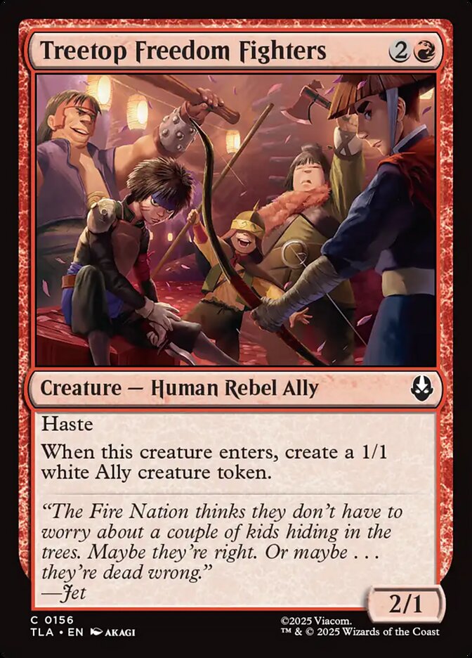 Treetop Freedom Fighters card front