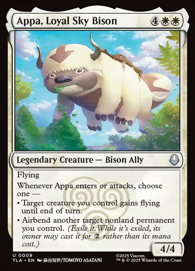 Appa, Loyal Sky Bison card front
