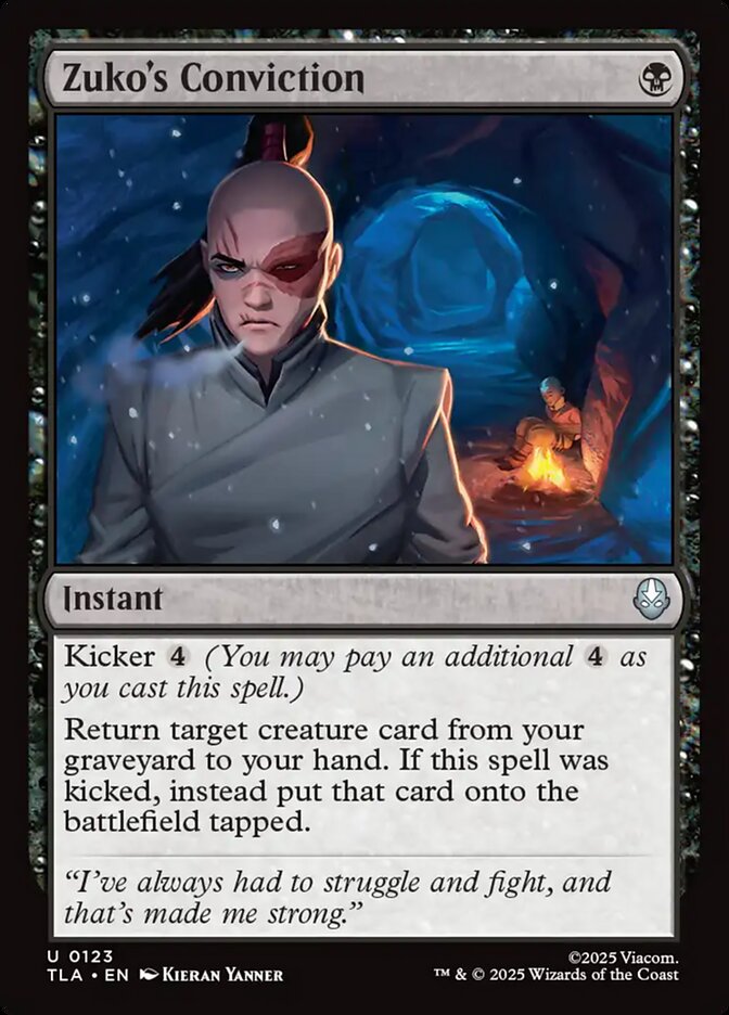 Zuko's Conviction card front