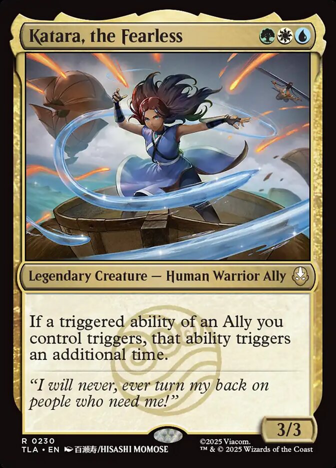 Katara, the Fearless card front
