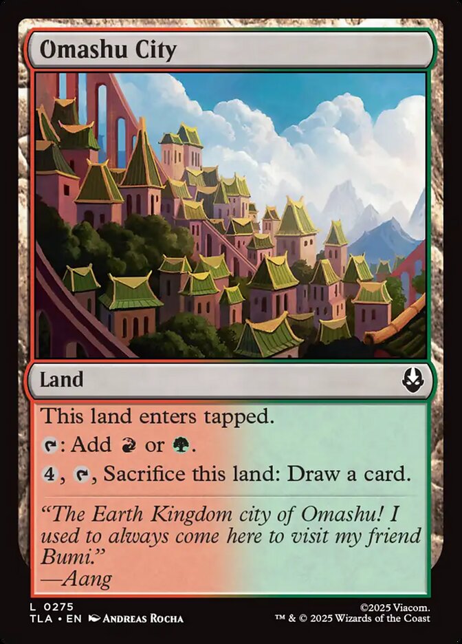 Omashu City card front