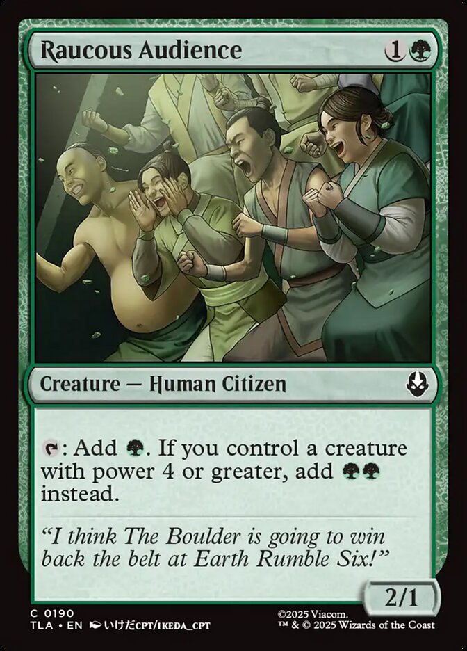 Raucous Audience card front