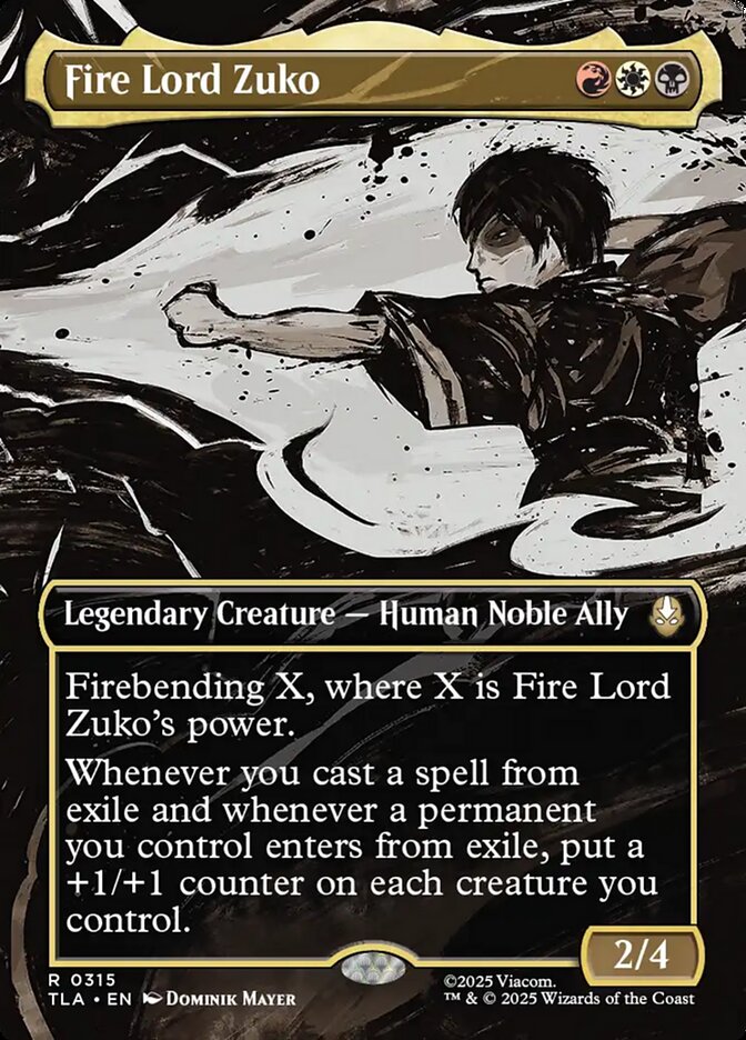 Fire Lord Zuko card front