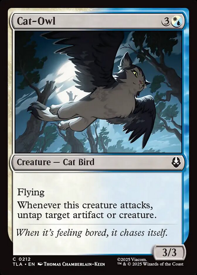 Cat-Owl card front