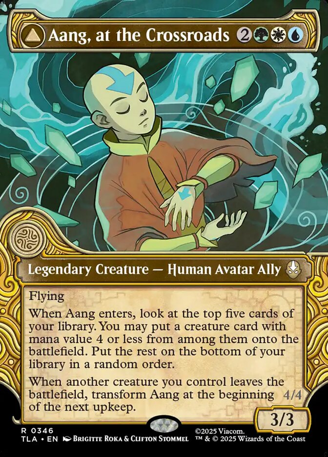 Aang, at the Crossroads card front