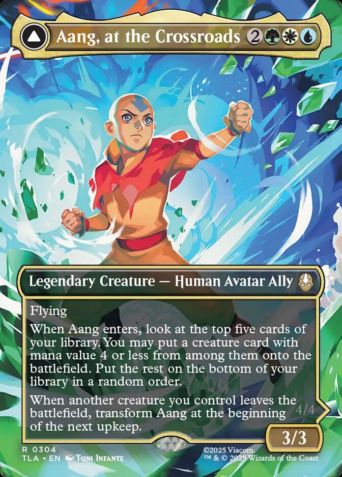 Aang, at the Crossroads card front