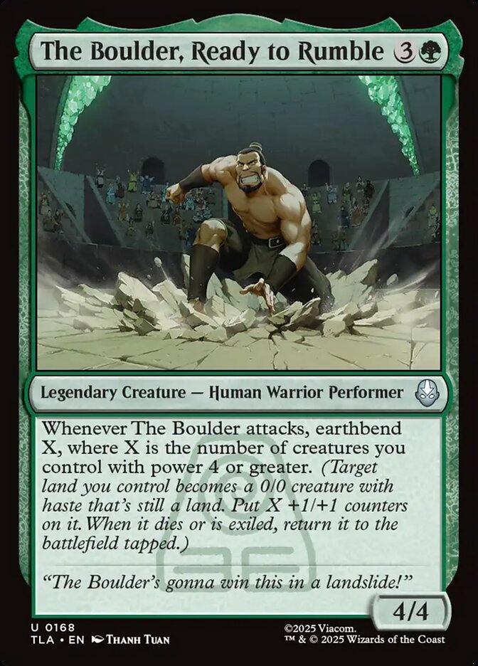 The Boulder, Ready to Rumble card front