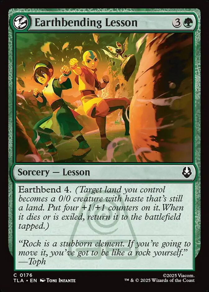 Earthbending Lesson card front