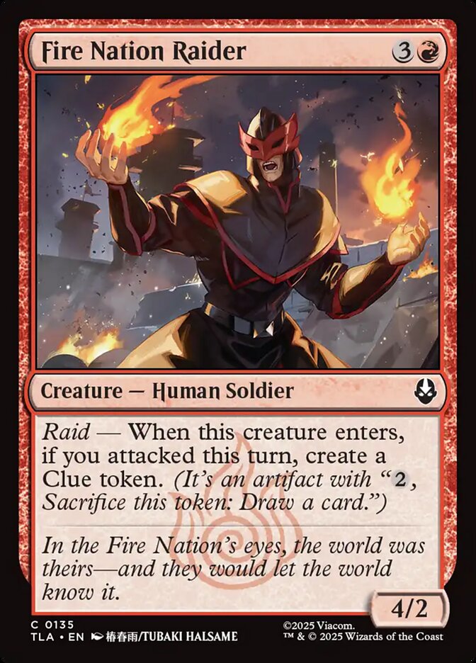 Fire Nation Raider card front