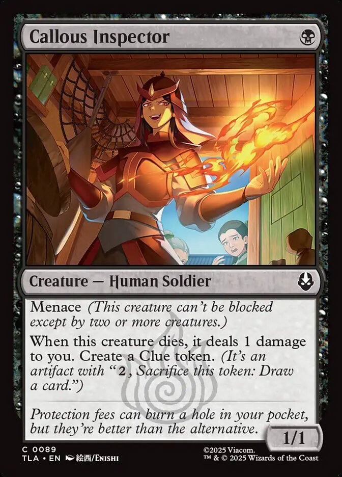 Callous Inspector card front
