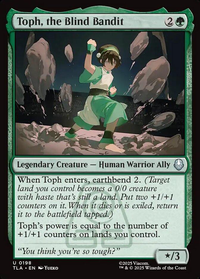 Toph, the Blind Bandit card front