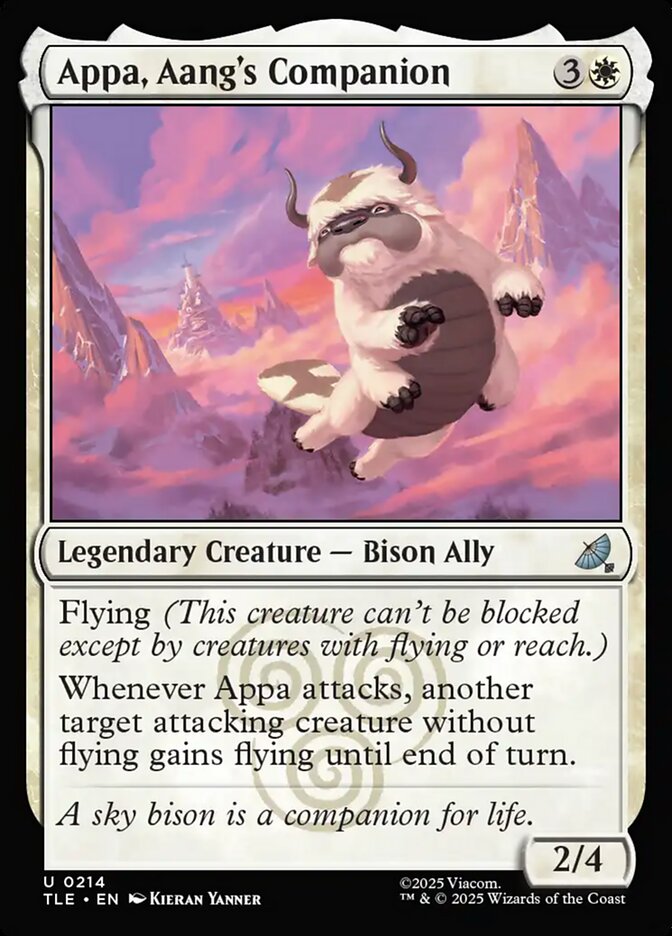 Appa, Aang's Companion card front
