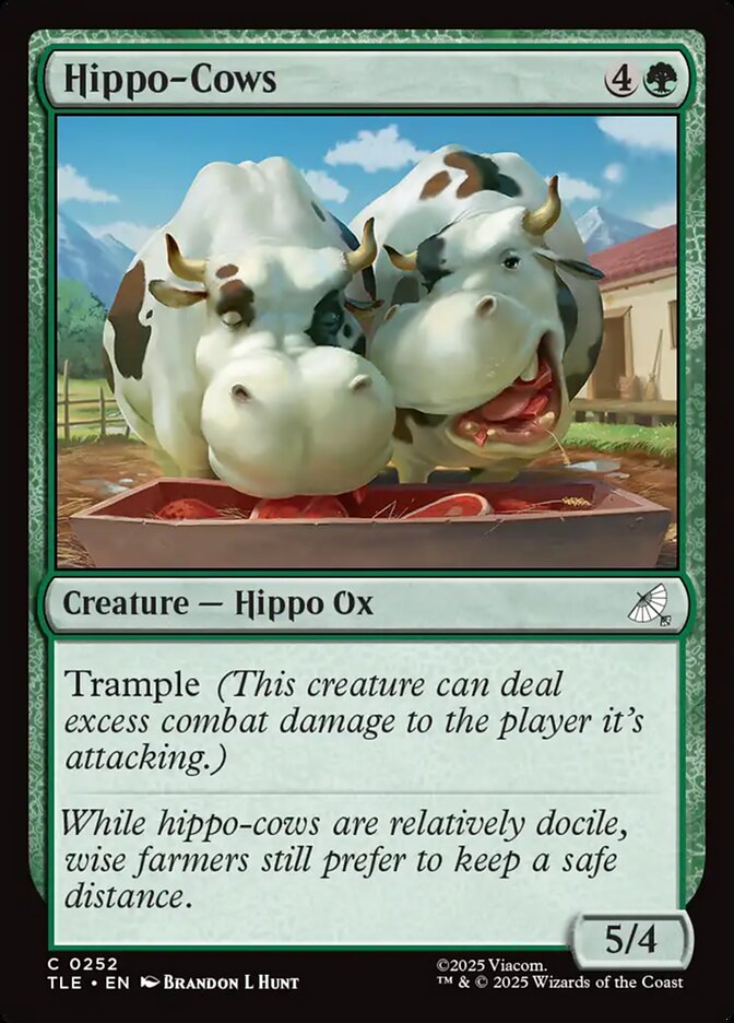 Hippo-Cows card front