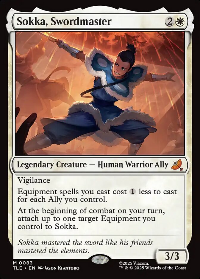 Sokka, Swordmaster card front
