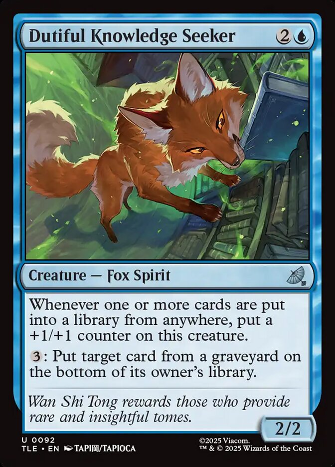 Dutiful Knowledge Seeker card front