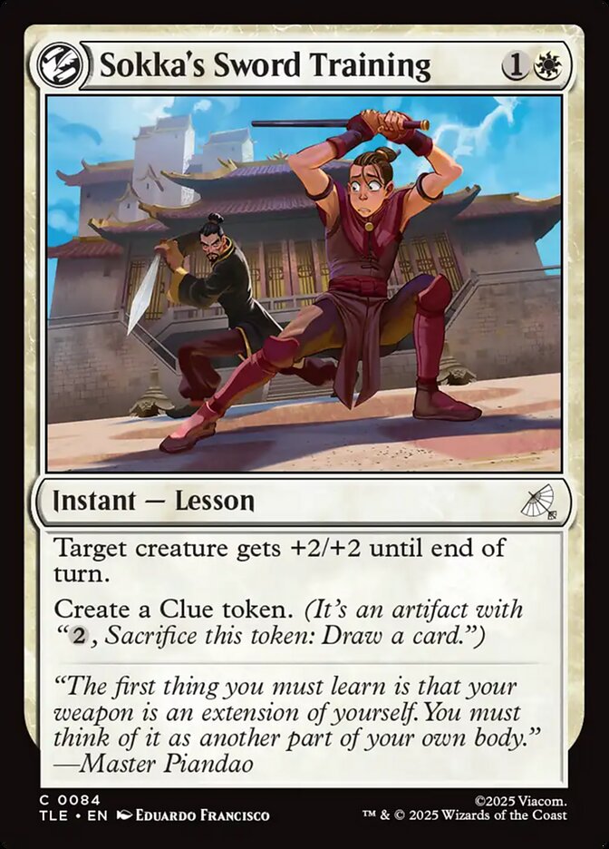 Sokka's Sword Training card front