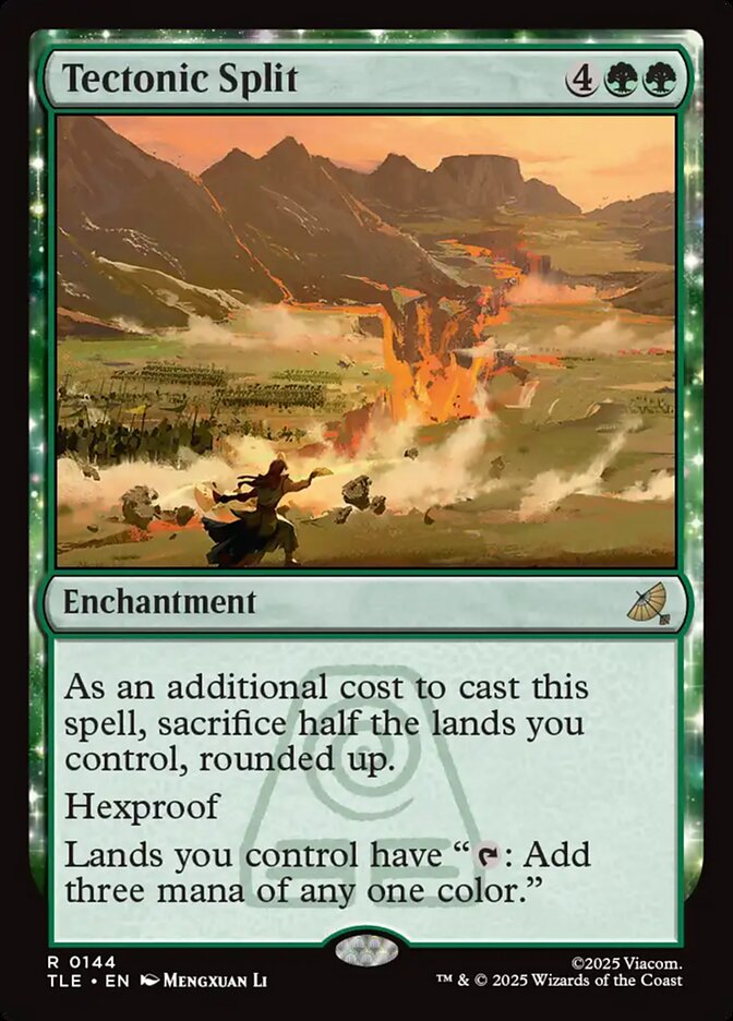 Tectonic Split card front