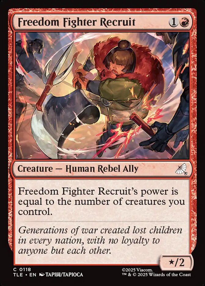Freedom Fighter Recruit card front
