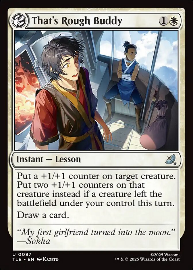 That's Rough Buddy card front