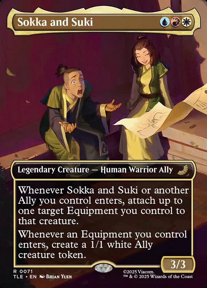 Sokka and Suki card front