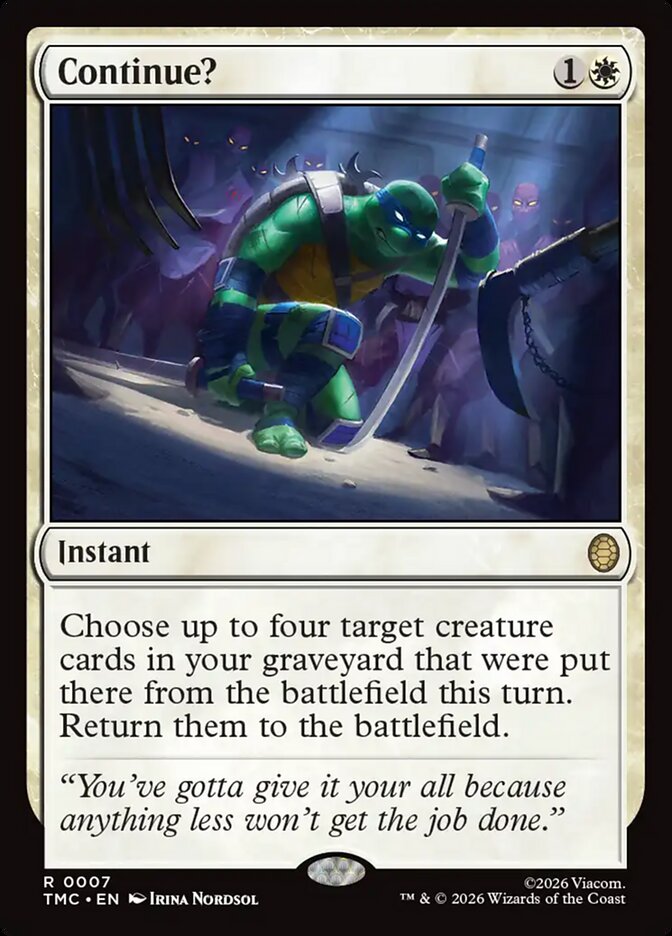 Continue? card front