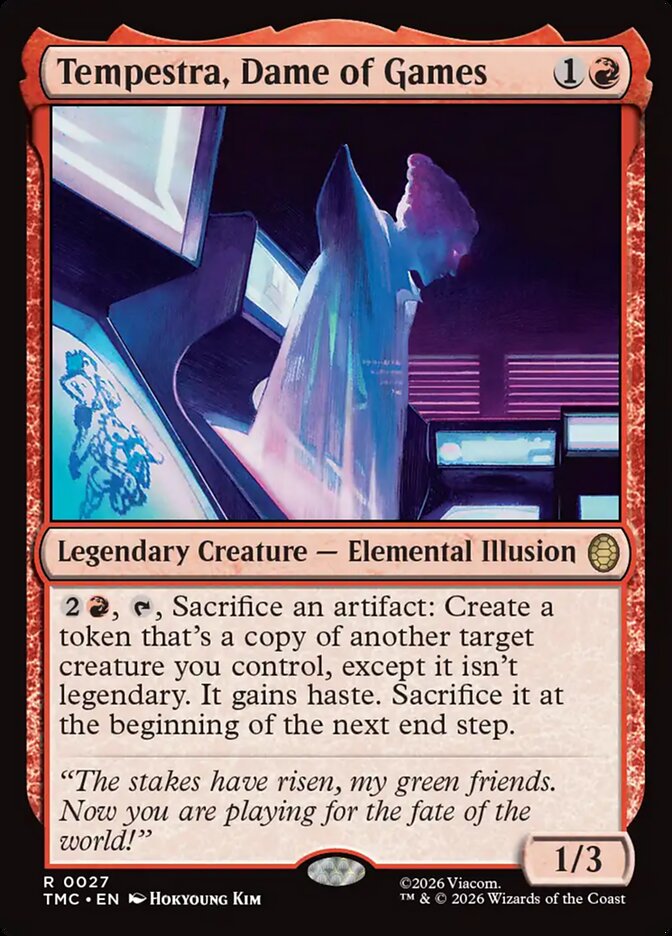 Tempestra, Dame of Games card front