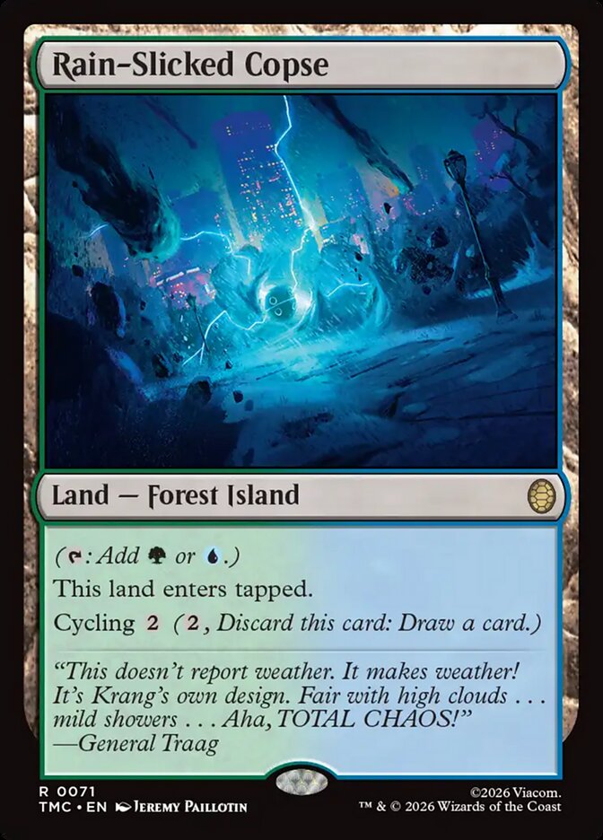Rain-Slicked Copse card front