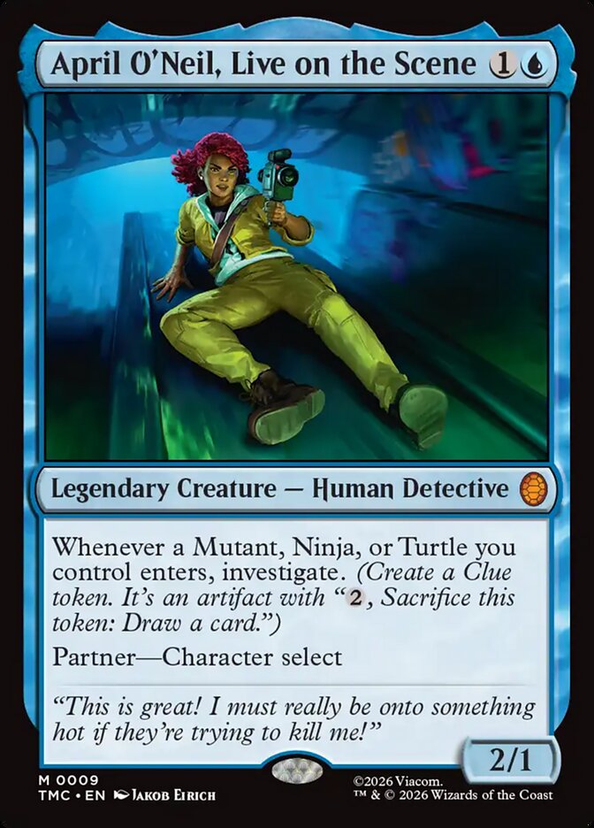 April O'Neil, Live on the Scene card front