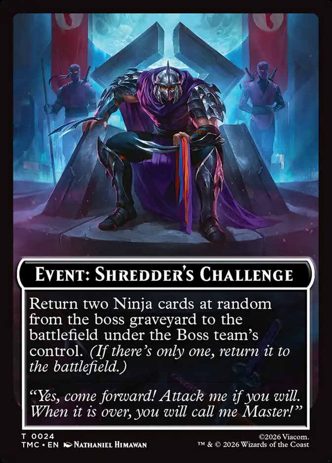 Event: Shredder's Challenge card front