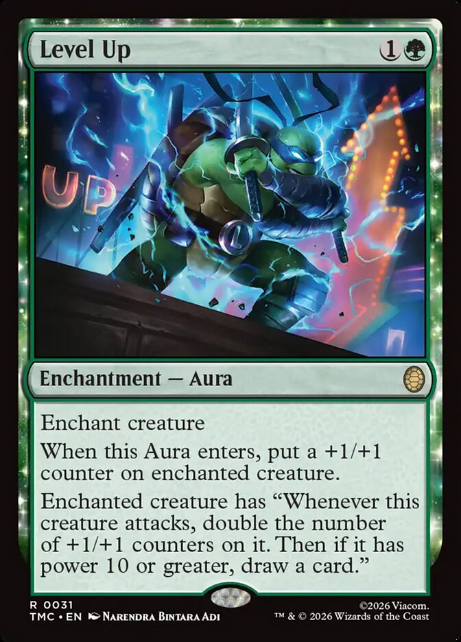 Level Up card front