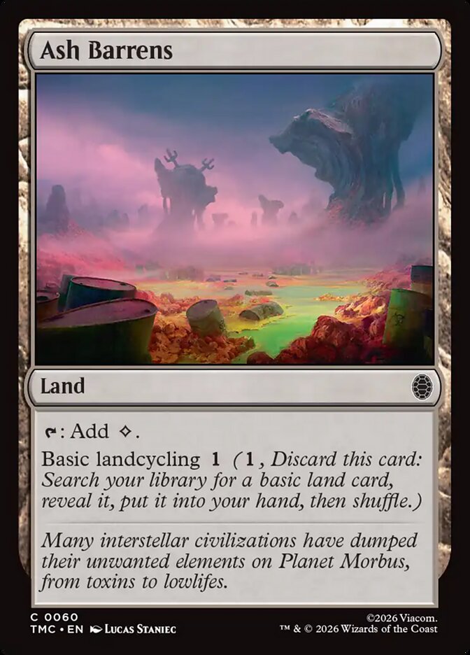 Ash Barrens card front