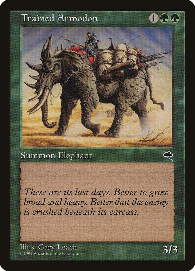 Trained Armodon card front