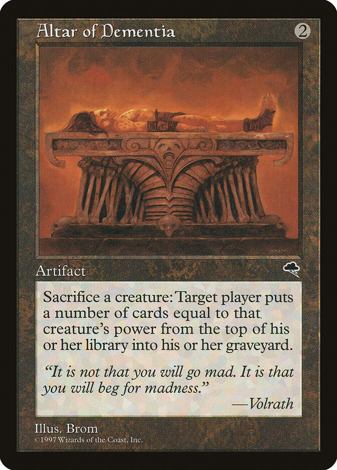 Altar of Dementia card front
