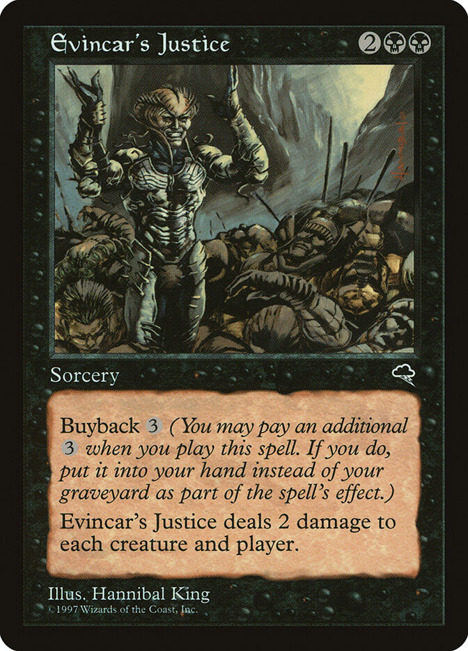 Evincar's Justice card front