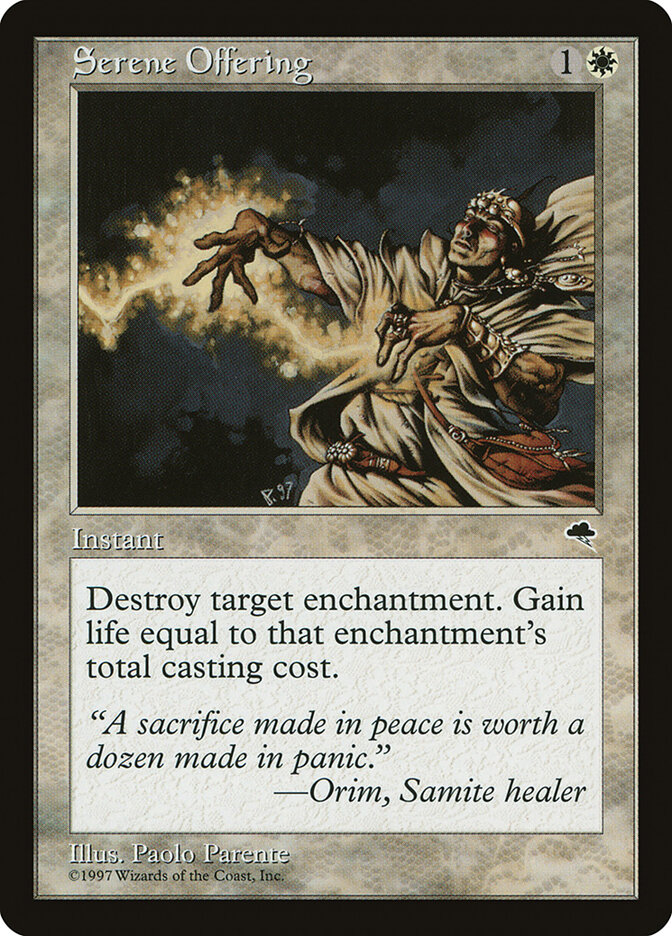 Serene Offering card front